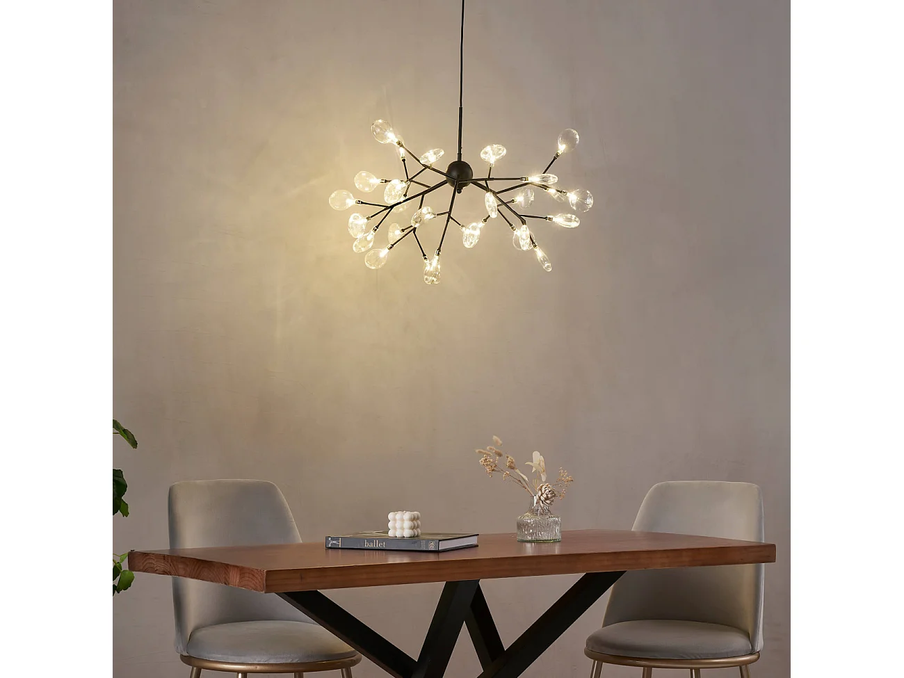 Suspension branchage métallique noir - Arsinoe