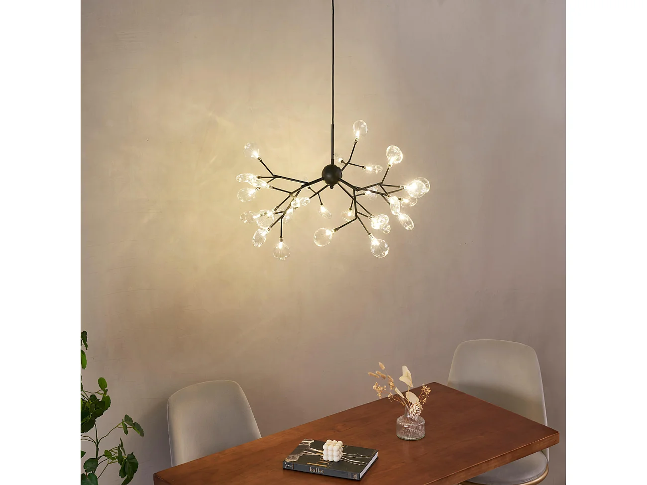 Suspension branchage métallique noir - Arsinoe