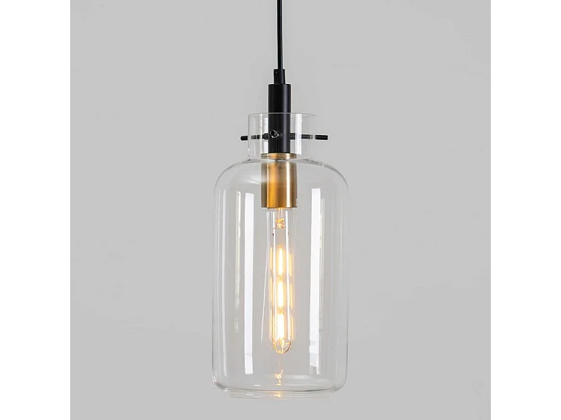 Suspension retro verre transparent - Moses