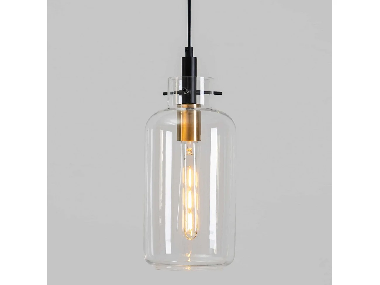 Suspension retro verre transparent - Moses