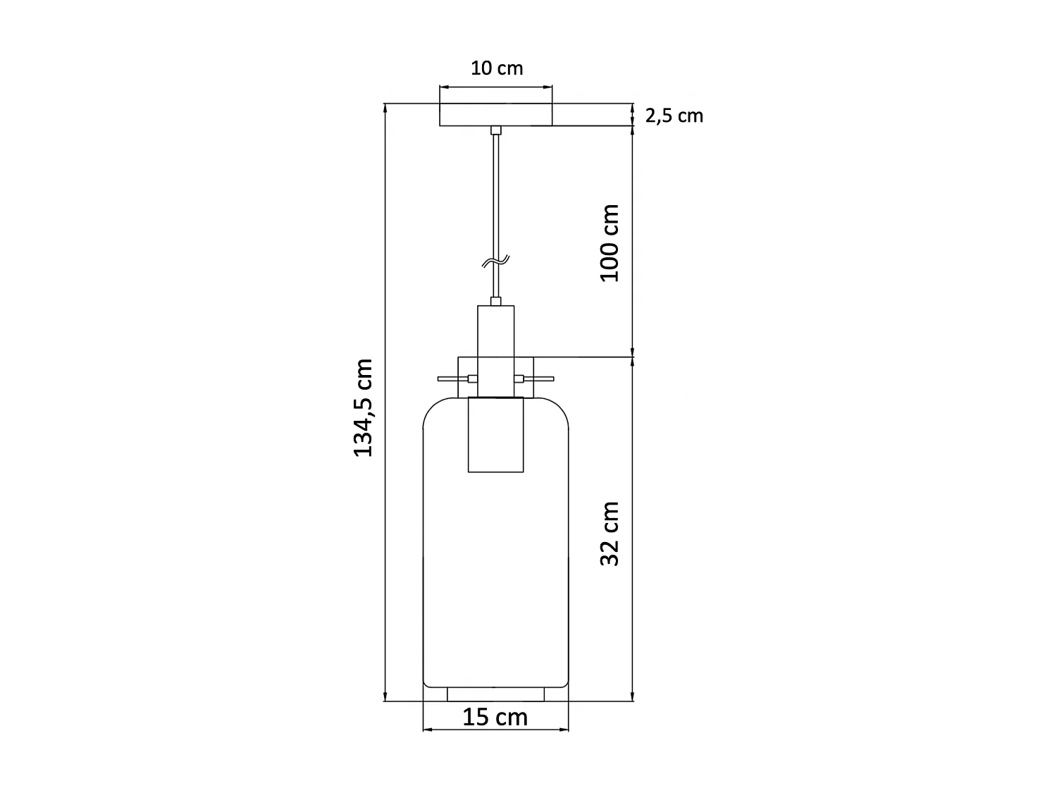 Suspension retro verre transparent - Moses