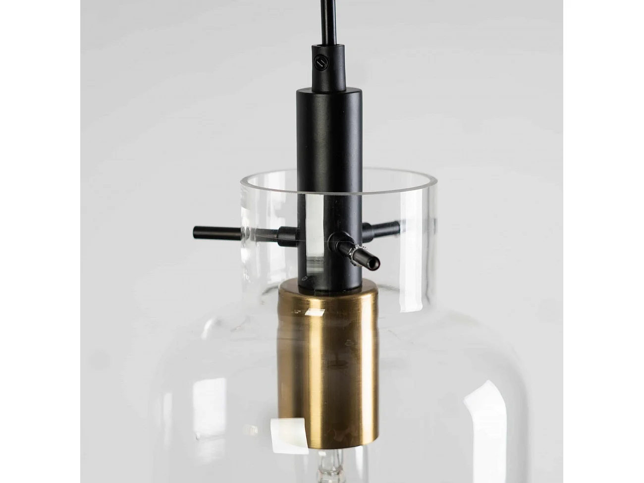 Suspension retro verre transparent - Moses