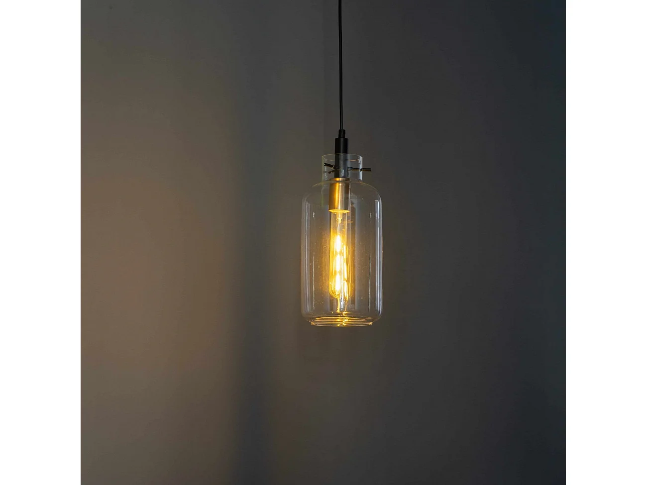 Suspension retro verre transparent - Moses