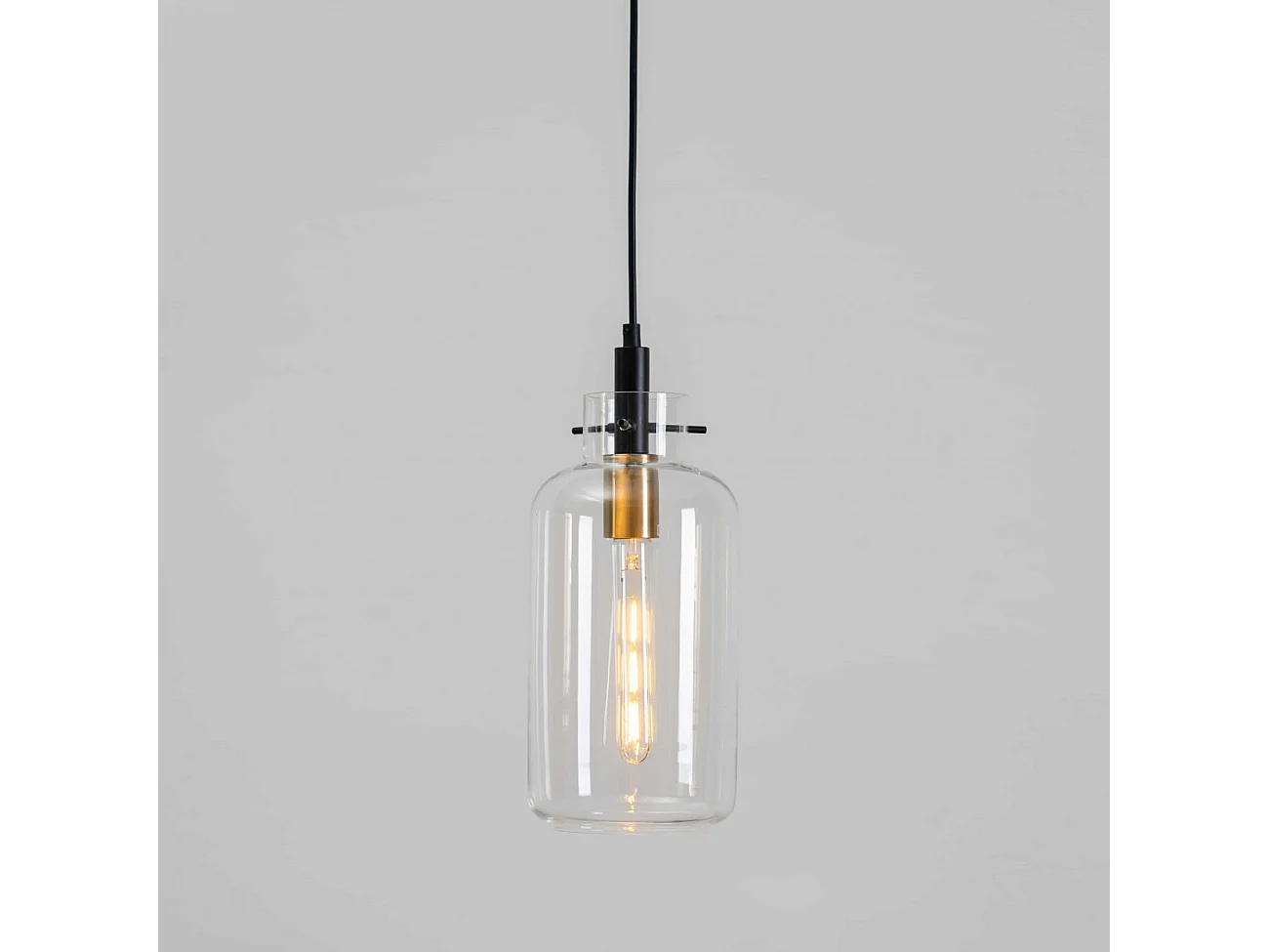 Suspension retro verre transparent - Moses