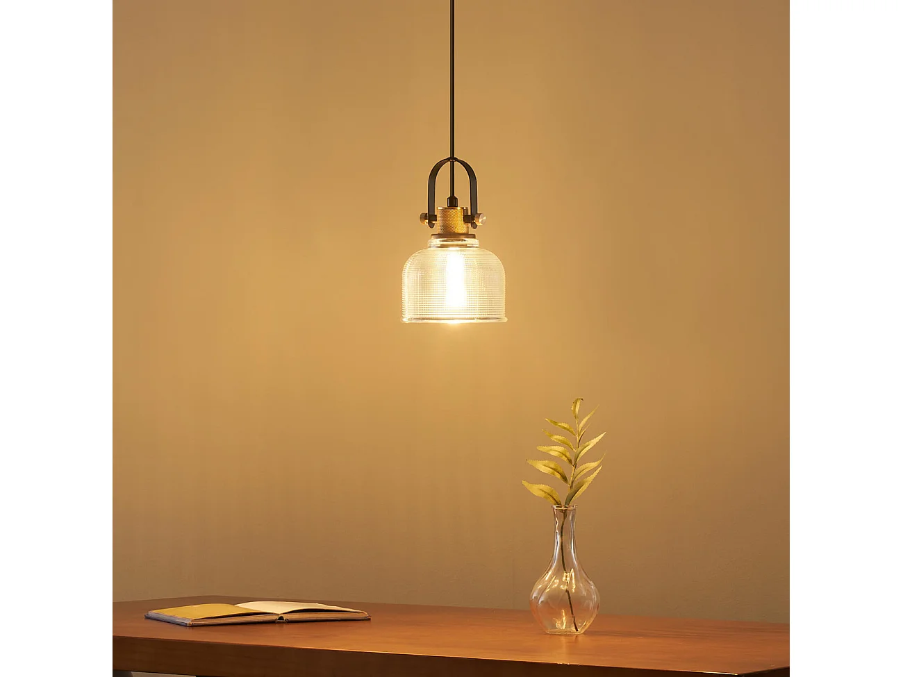 Suspension cloche verre transparent -  Vela