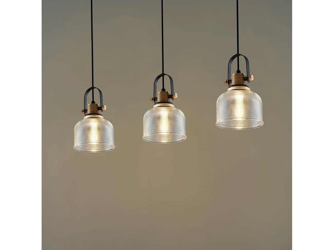 Suspension cloche verre transparent -  Vela