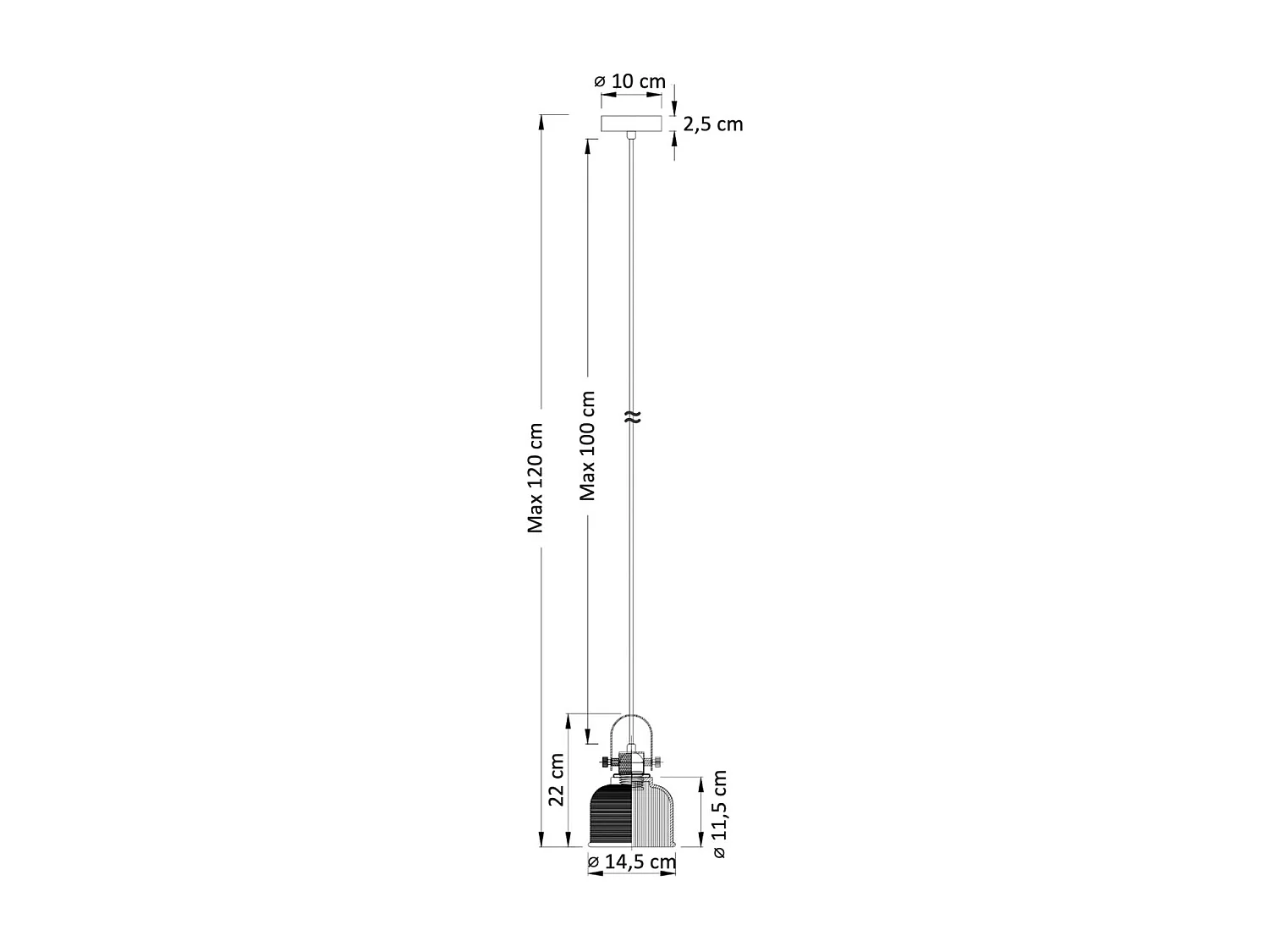 Suspension cloche verre transparent -  Vela