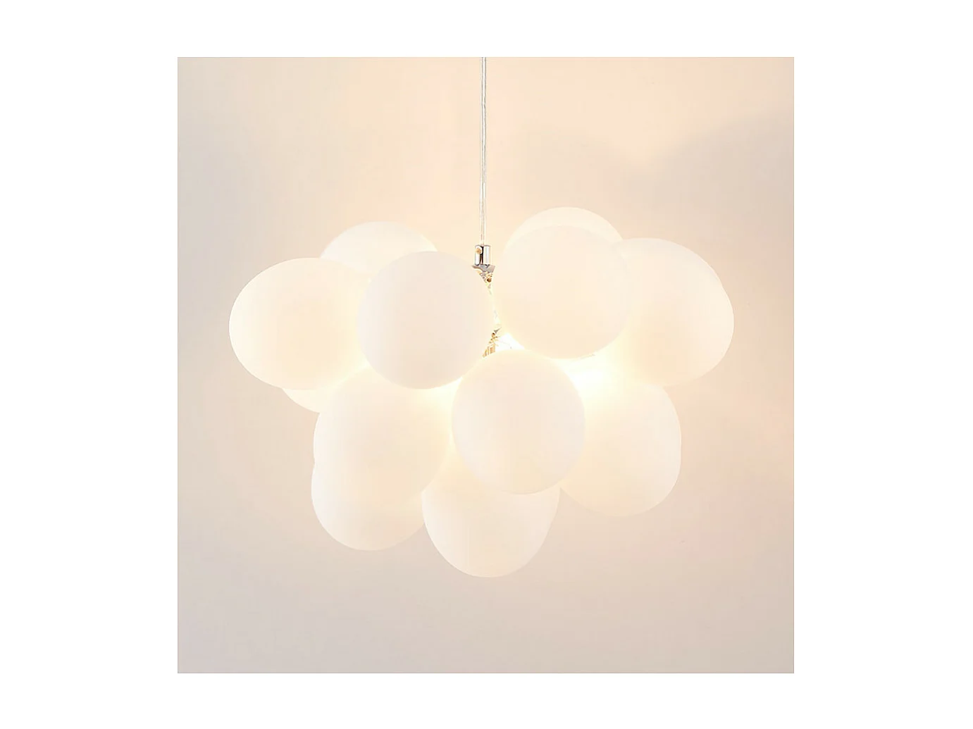 Suspension contemporaine à 17 verres blancs - Bartali