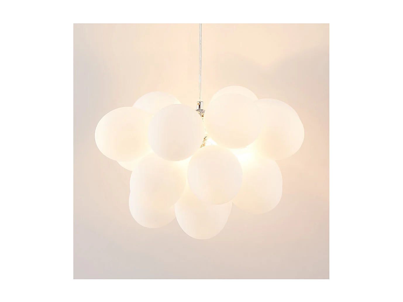 Suspension contemporaine à 17 verres blancs - Bartali