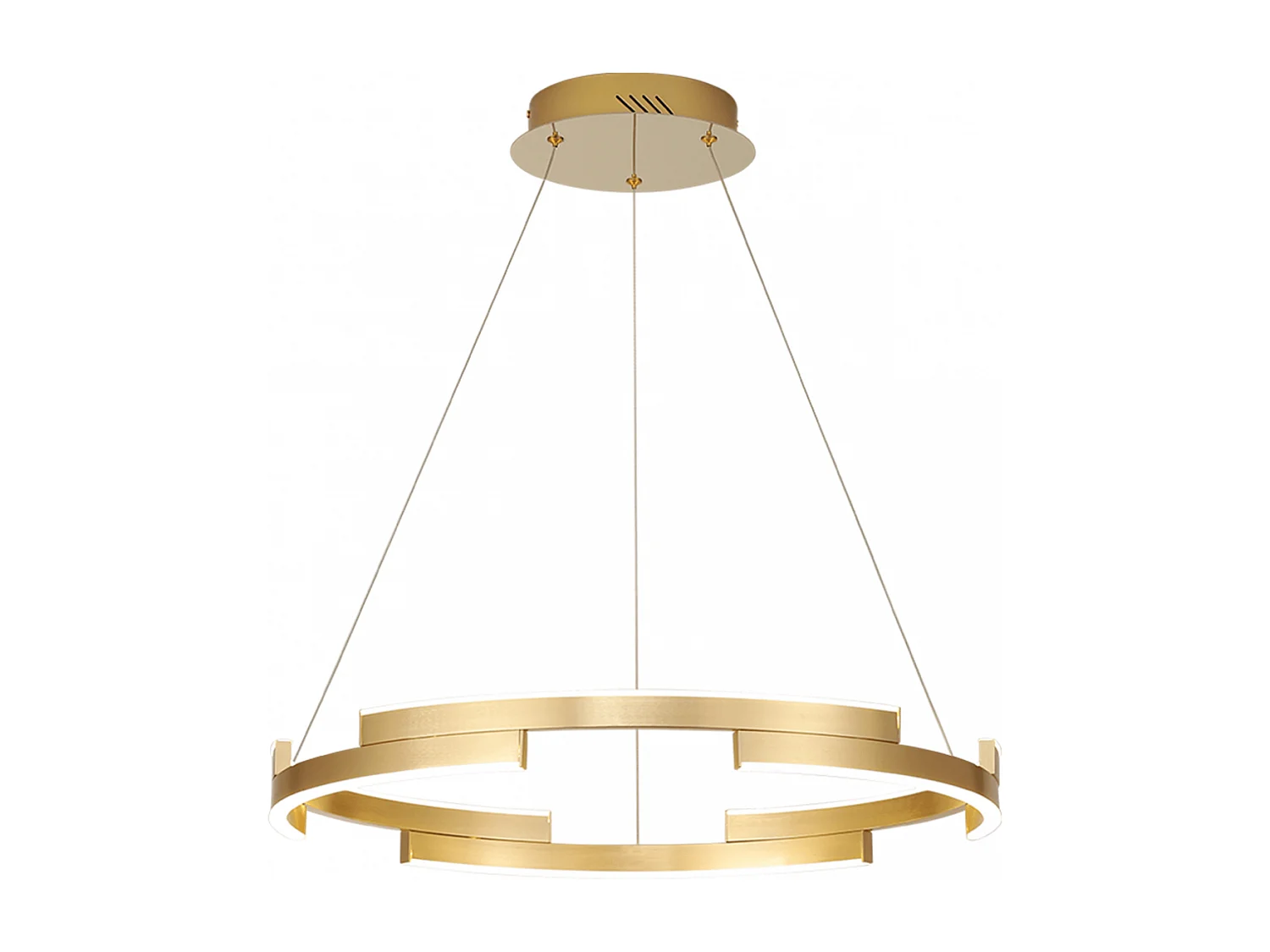 Suspension élégante LED anneau doré  - Ola