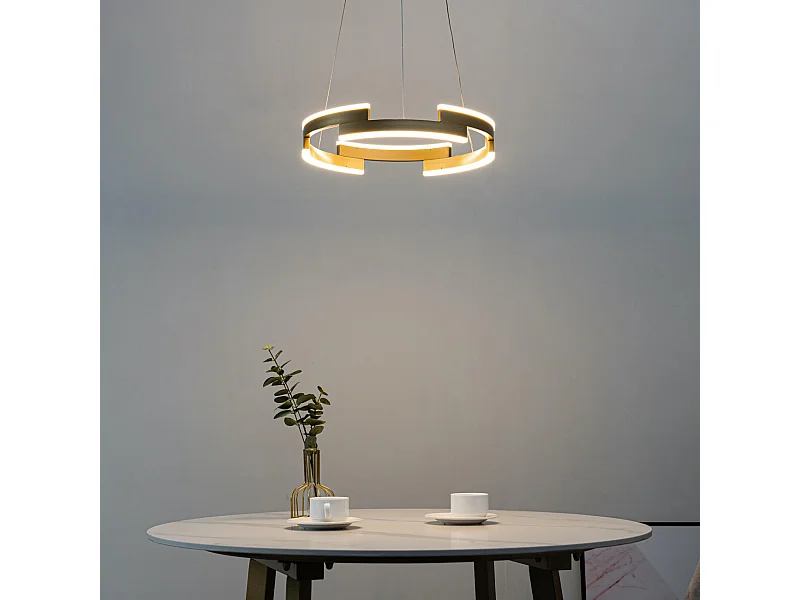 Suspension élégante LED anneau doré  - Ola