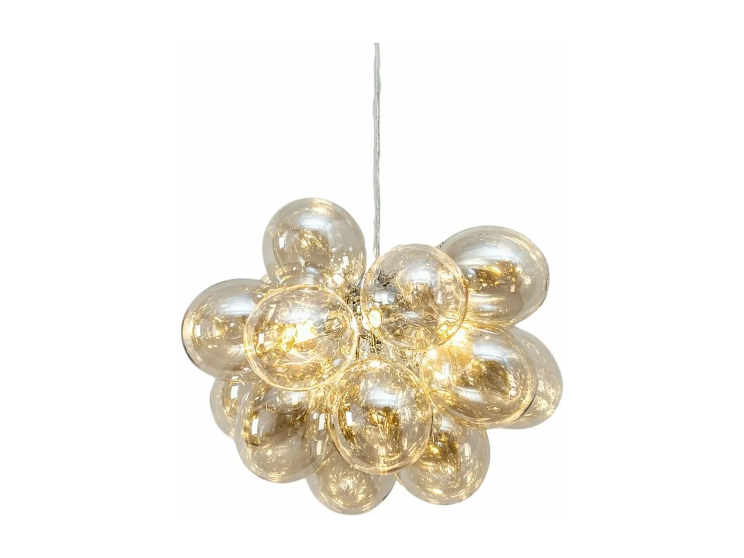 Suspension contemporaine à 17 verres ambrés - Bartali