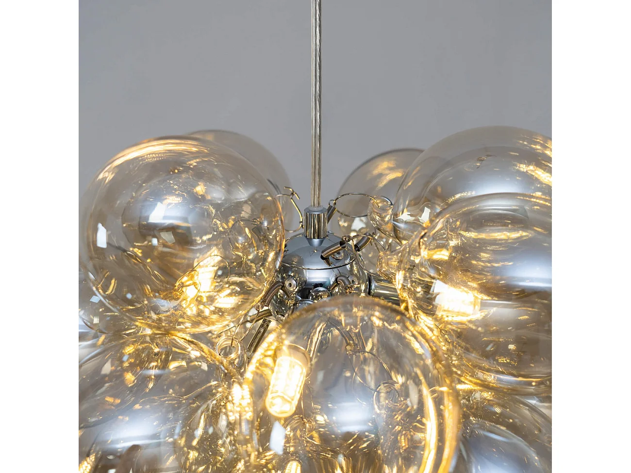 Suspension contemporaine à 17 verres ambrés - Bartali