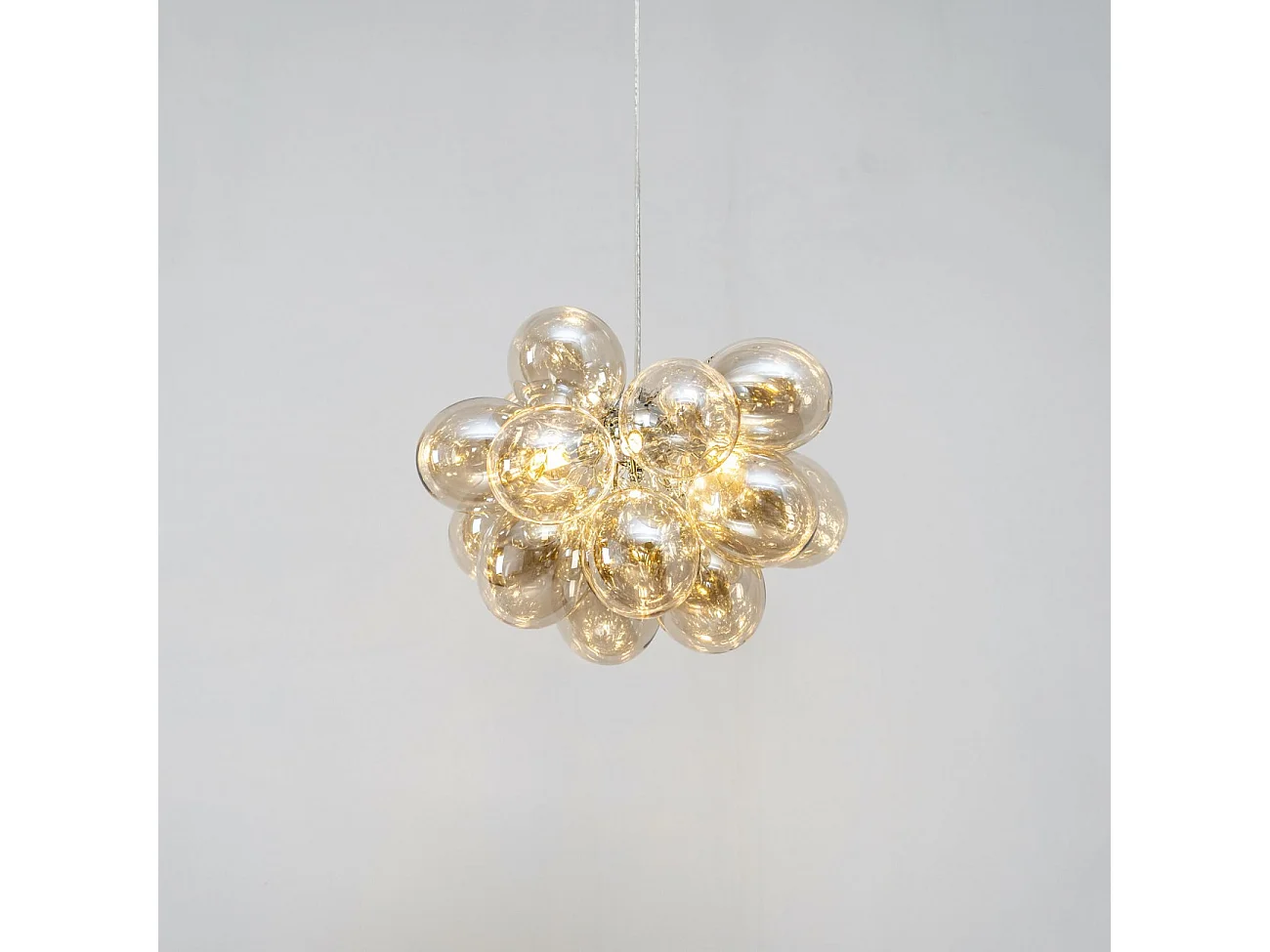 Suspension contemporaine à 17 verres ambrés - Bartali