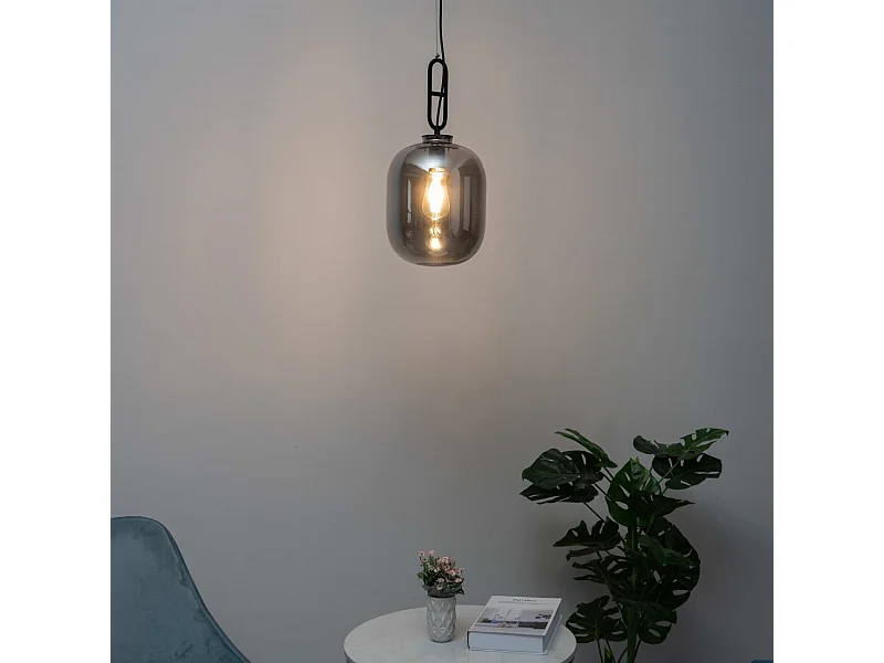 Suspension design jar en verre fumé - Tamale