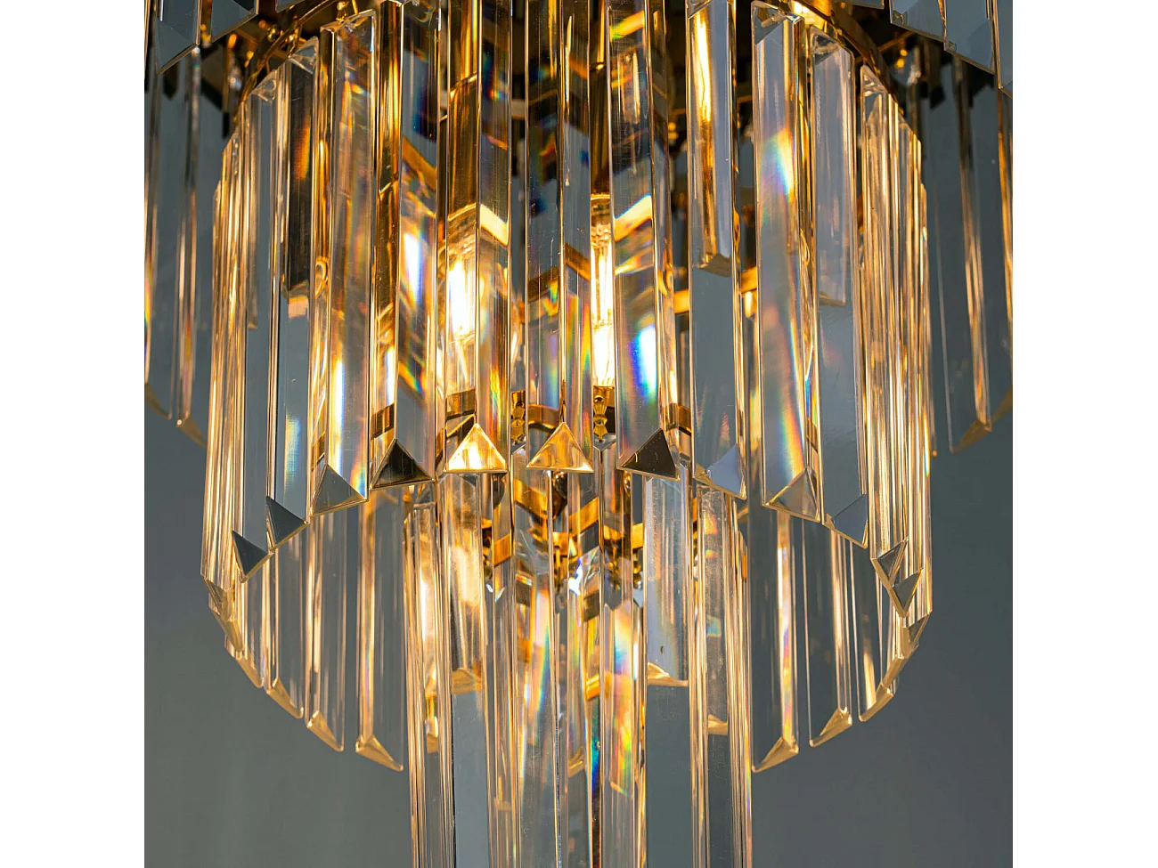 Grand lustre prestige à pampilles en cascade - Francesca