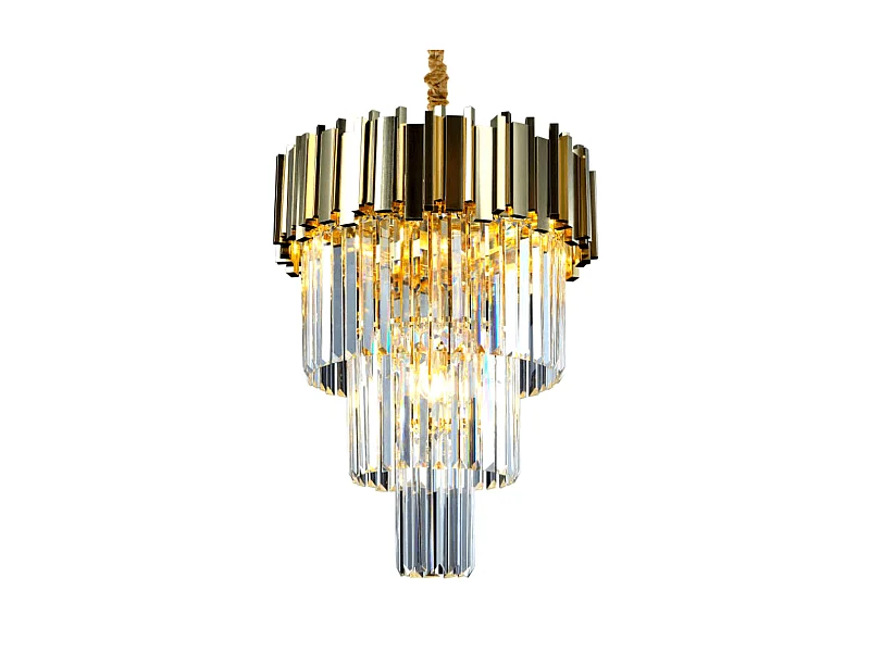 Grand lustre prestige à pampilles en cascade - Francesca