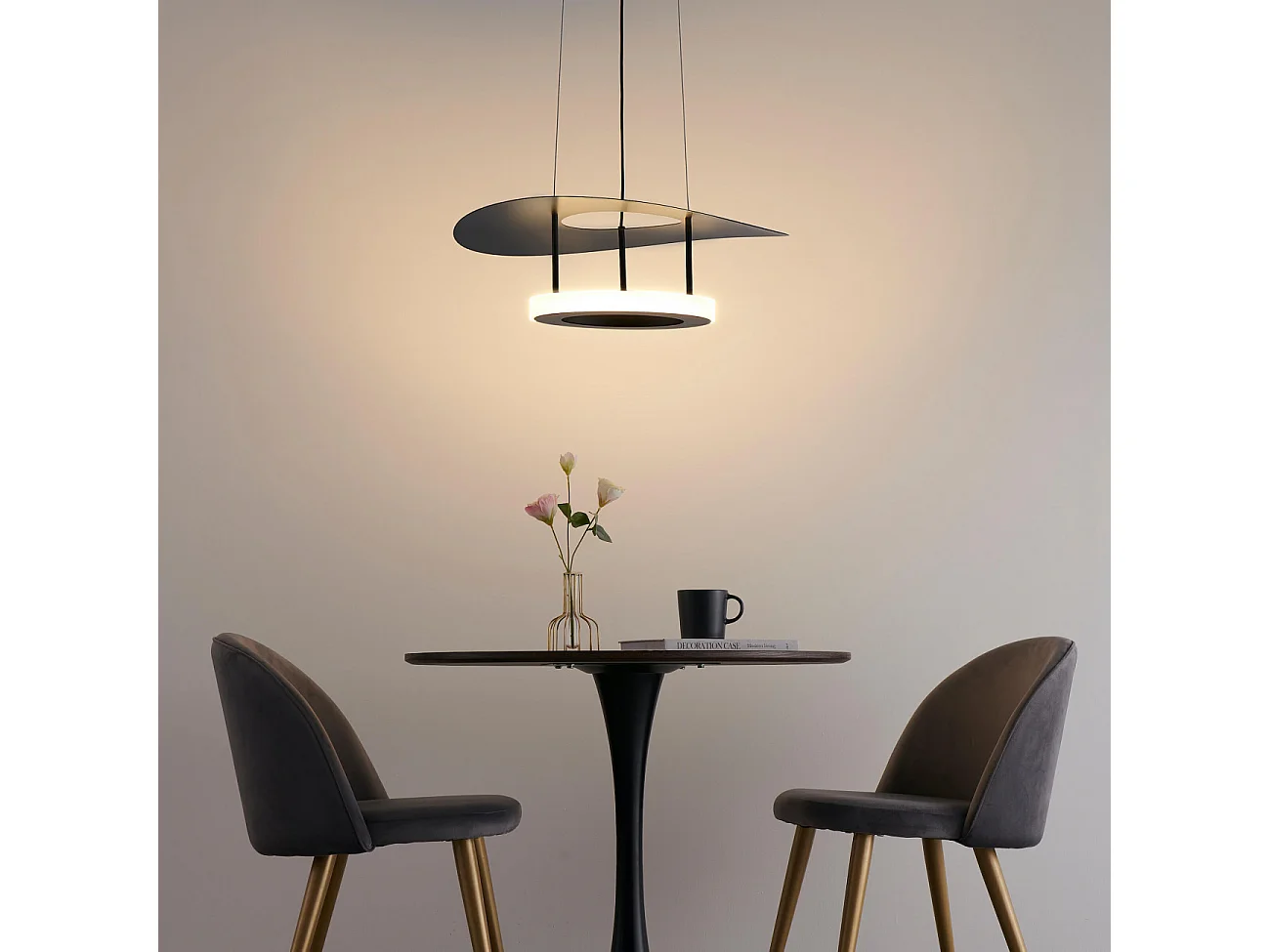 Suspension aérienne noire LED - Onil