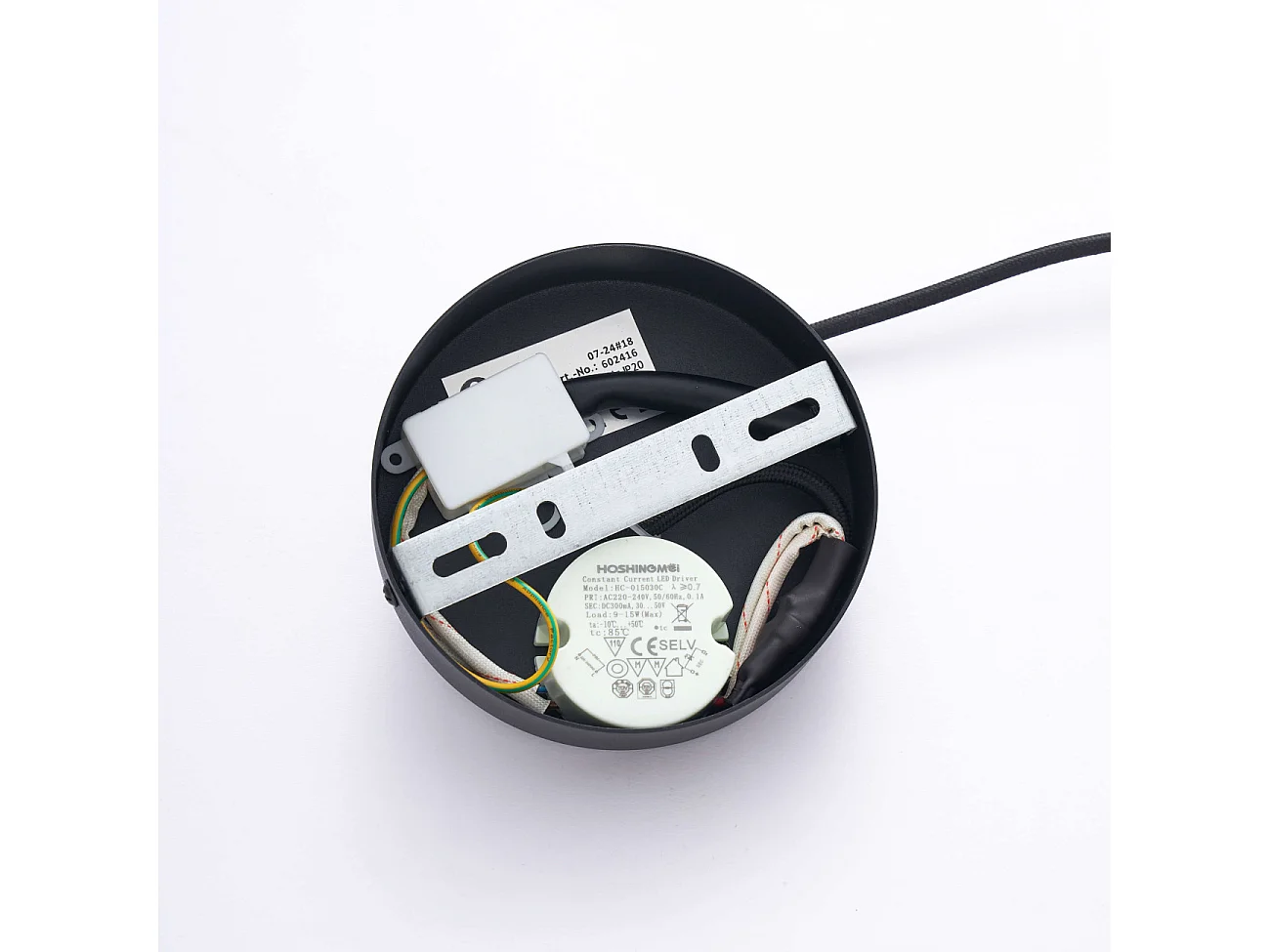 Suspension en verre ambré et cannelé - Damian