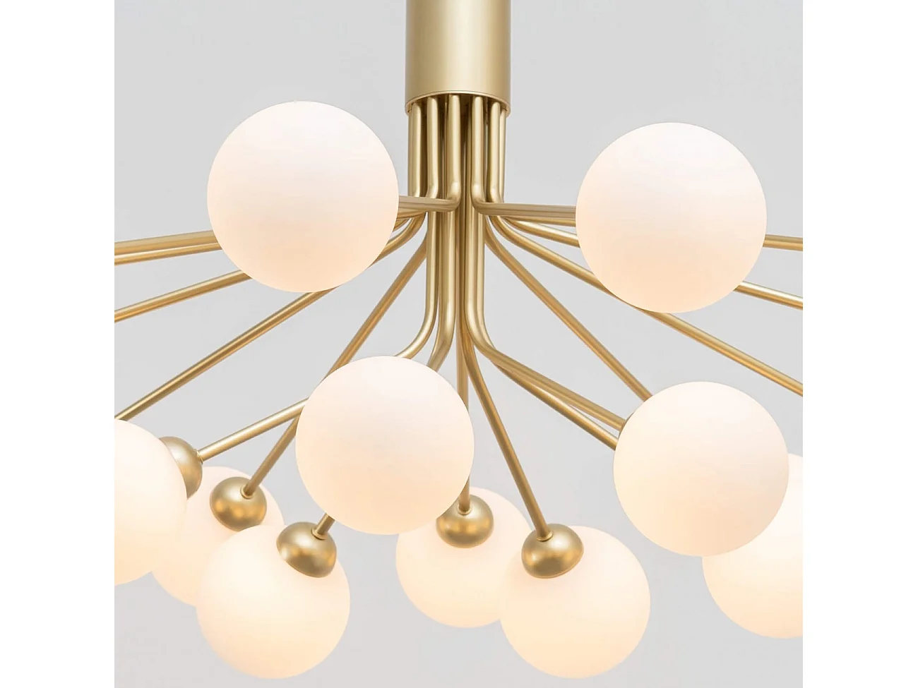 Grande suspension élégante dorée à 18 boules - Audrey