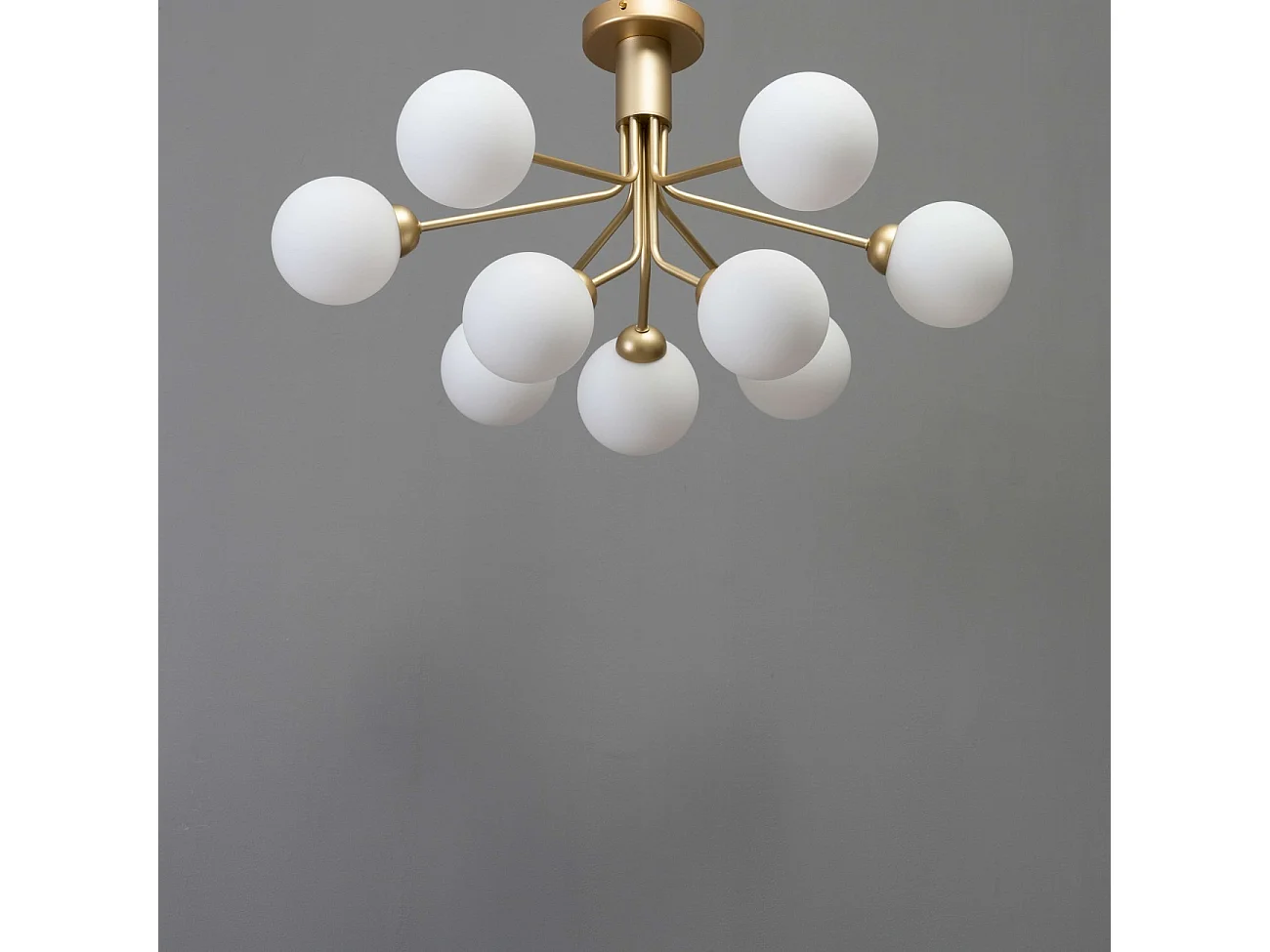 Lustre élégant doré à 9 boules - Audrey