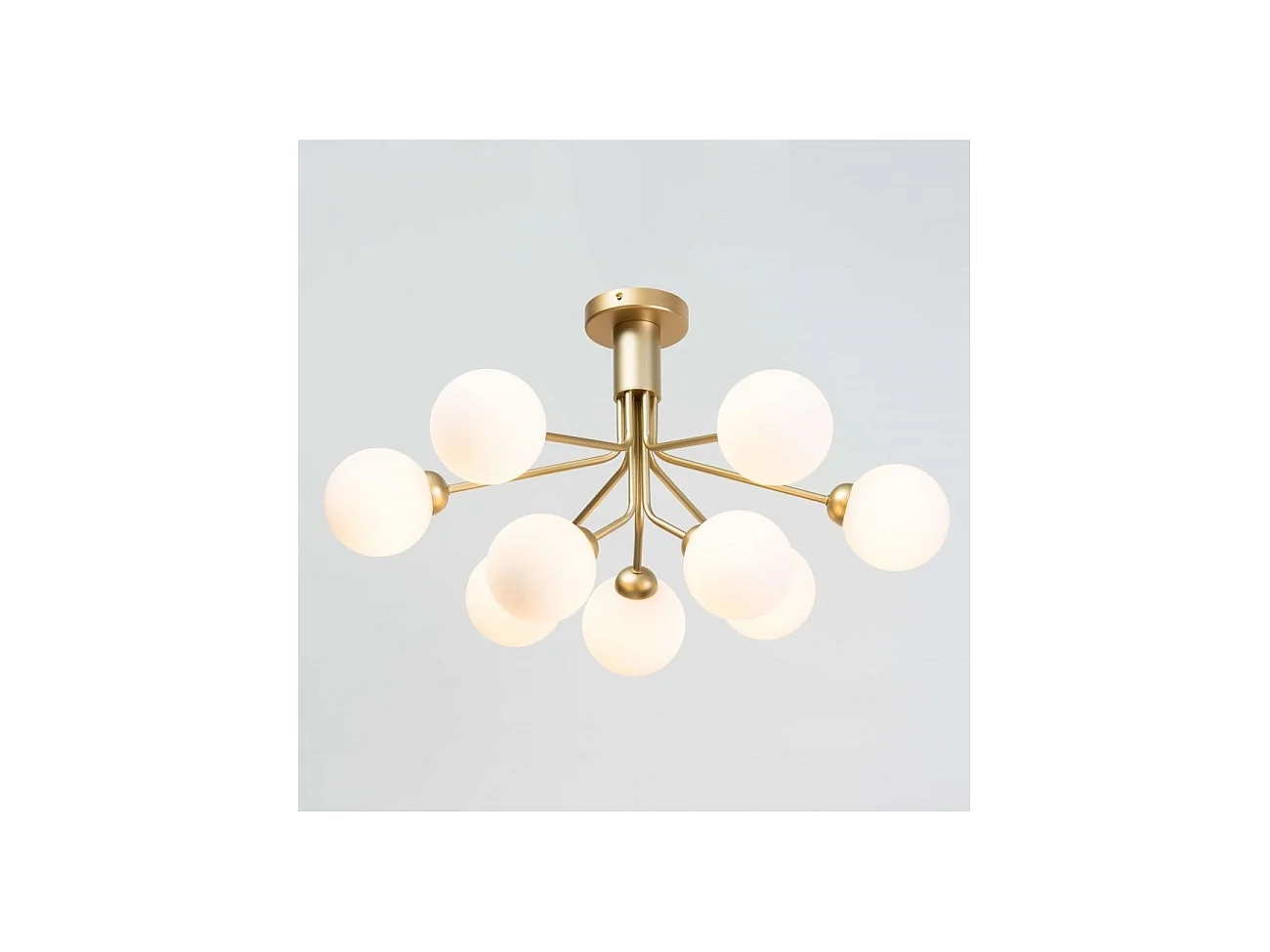 Lustre élégant doré à 9 boules - Audrey