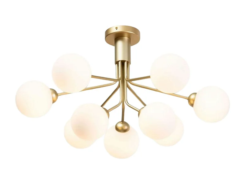 Lustre élégant doré à 9 boules - Audrey
