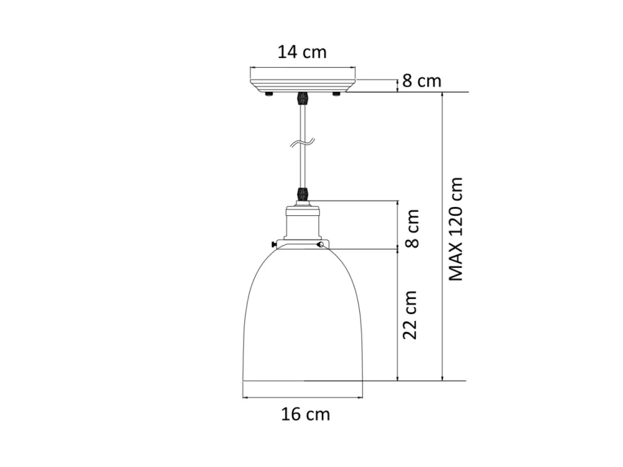 Luminaire suspendu cloche en verre - Gloria