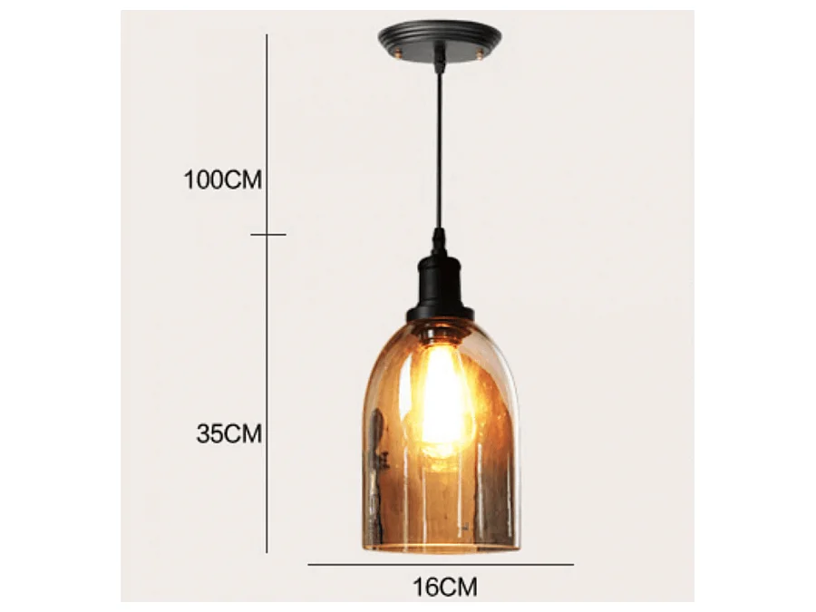Luminaire suspendu cloche en verre - Gloria