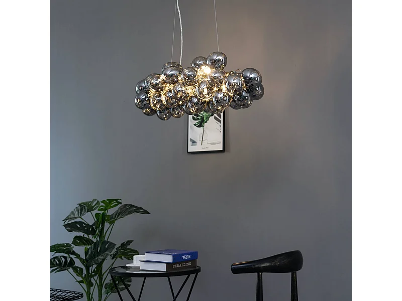 Grande suspension horizontale 36 verres fumés - Bartali