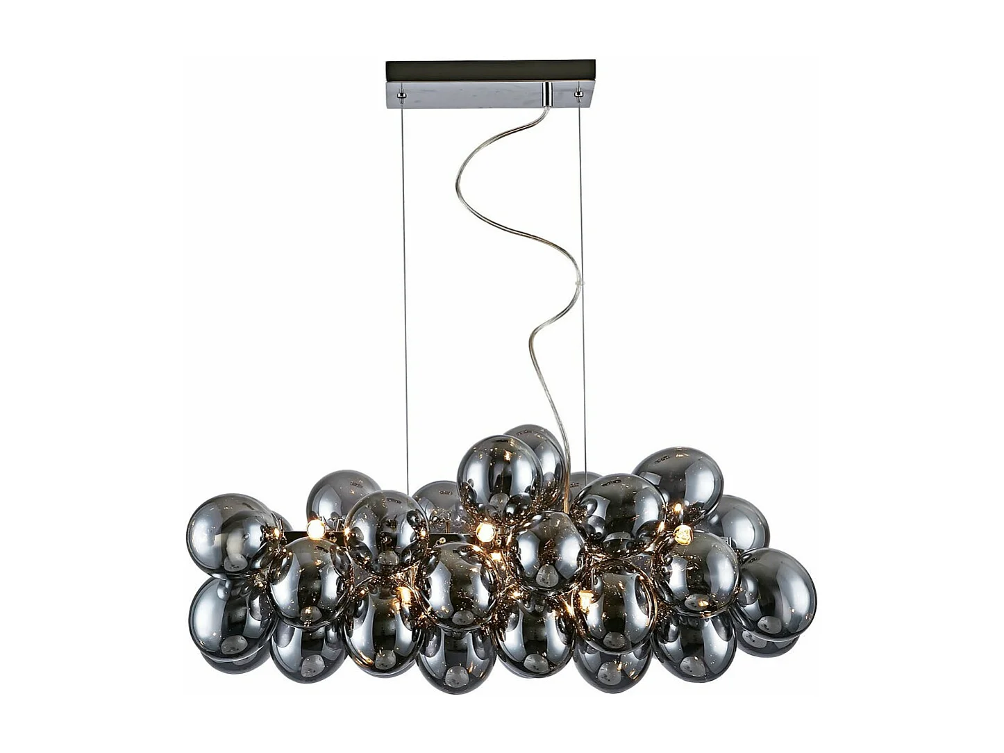 Grande suspension horizontale 36 verres fumés - Bartali