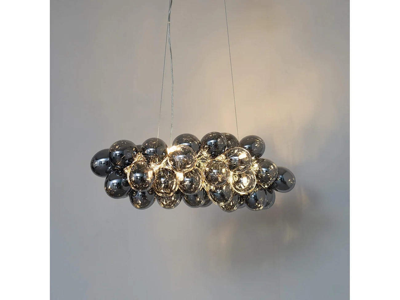 Grande suspension horizontale 36 verres fumés - Bartali