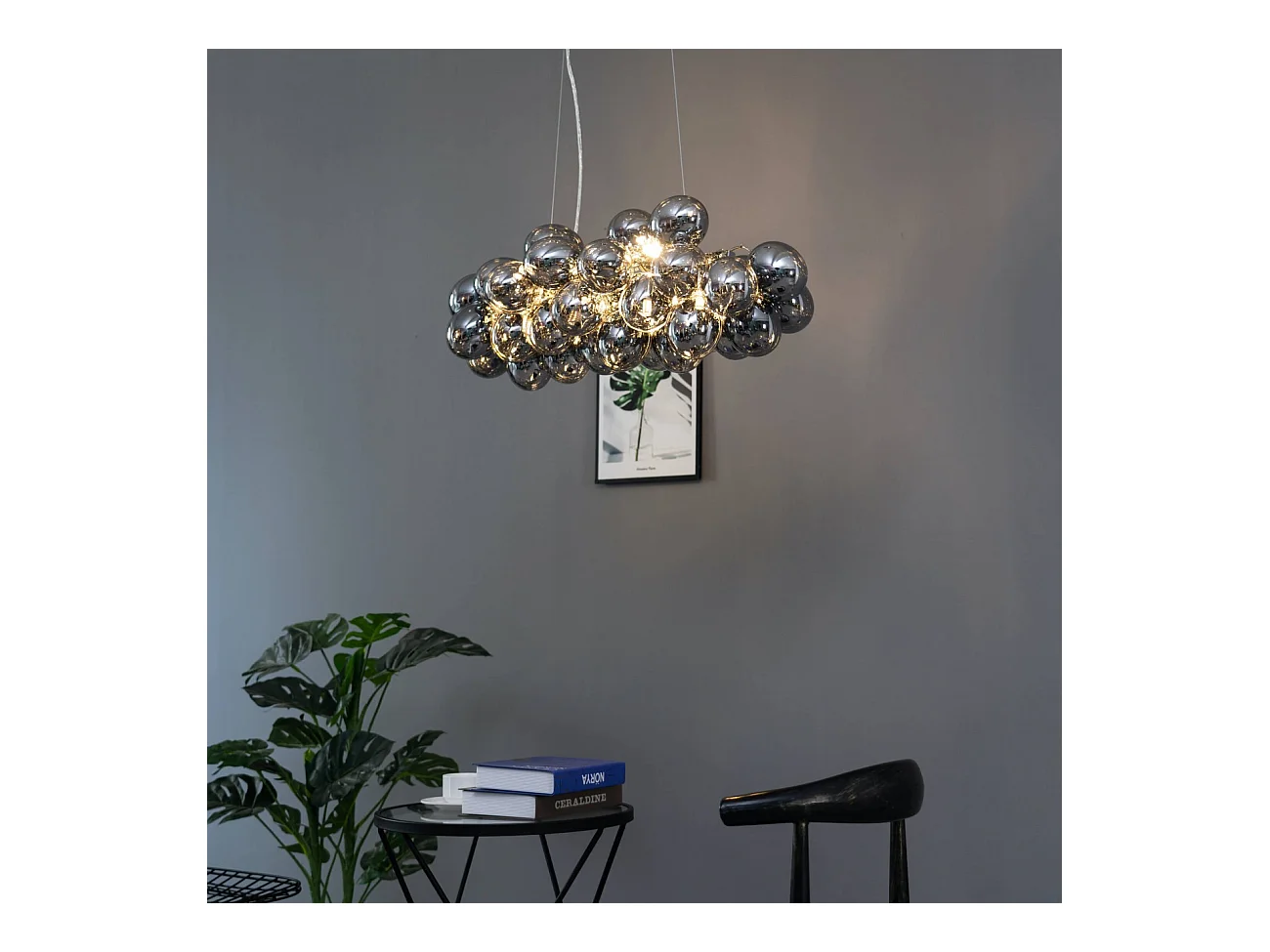 Grande suspension horizontale 36 verres fumés - Bartali