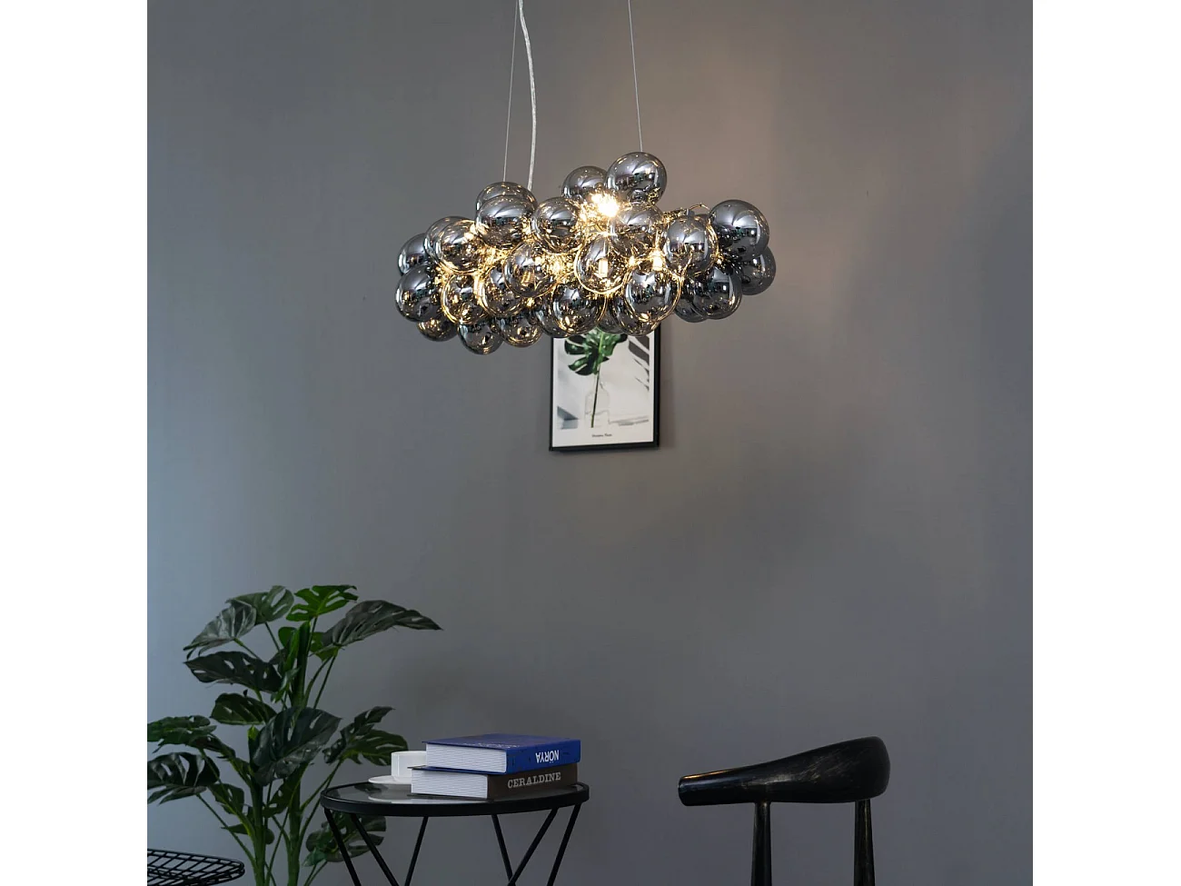 Grande suspension horizontale 36 verres fumés - Bartali