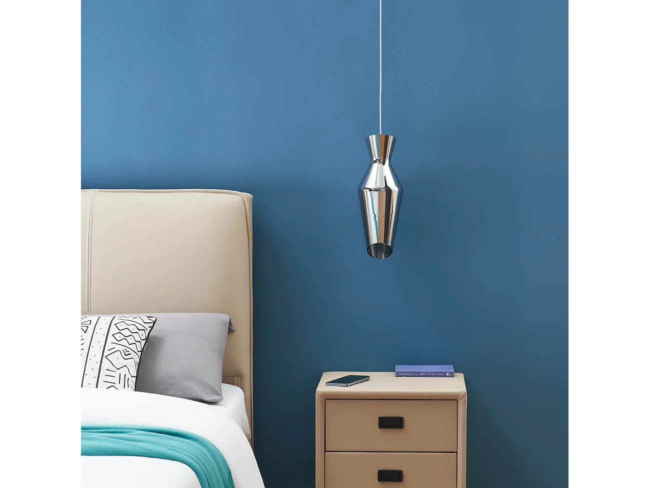 Suspension en verre fumé style loft - Pozzino