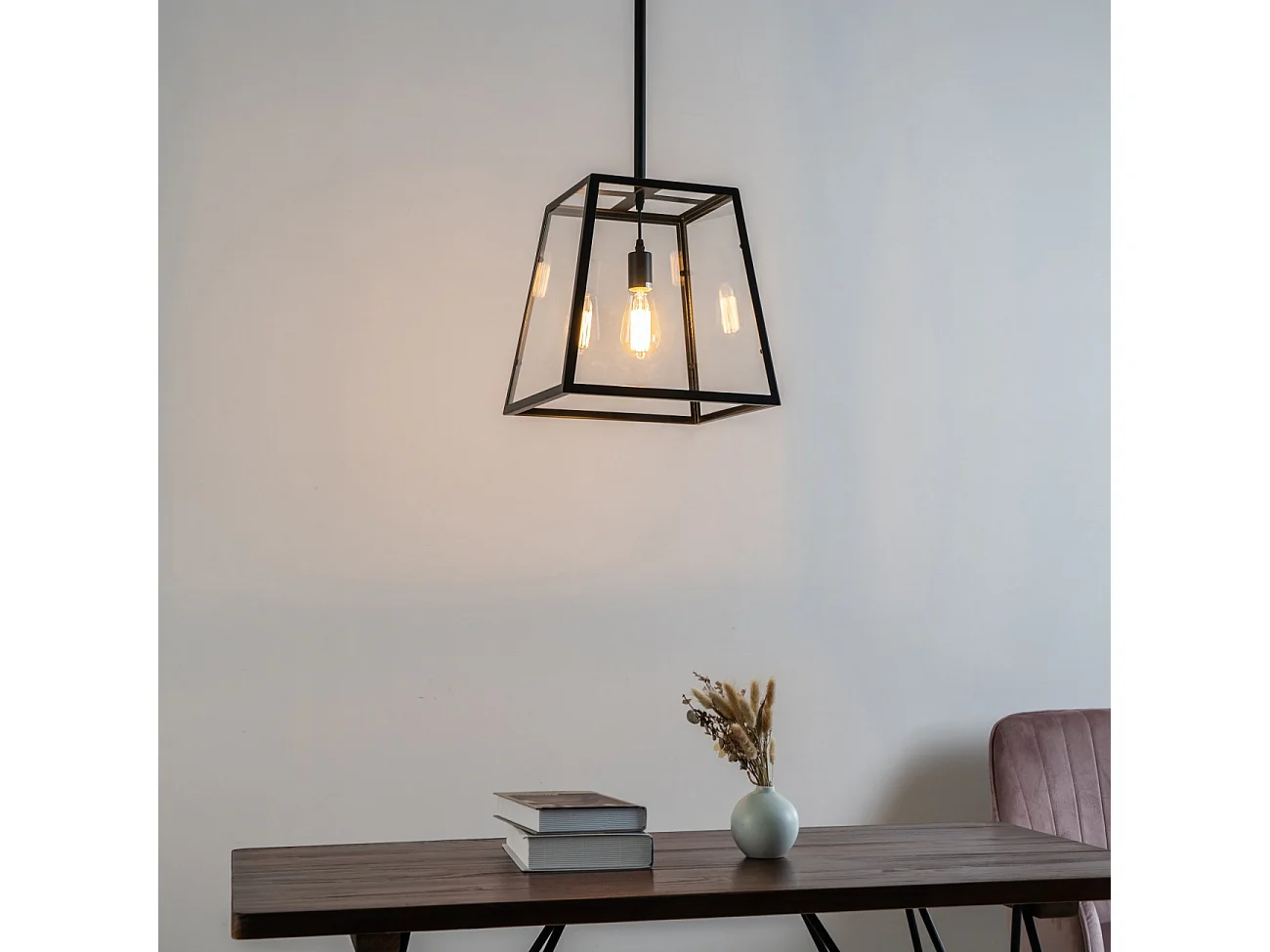 Grande Suspension industrielle en verre - Fresy