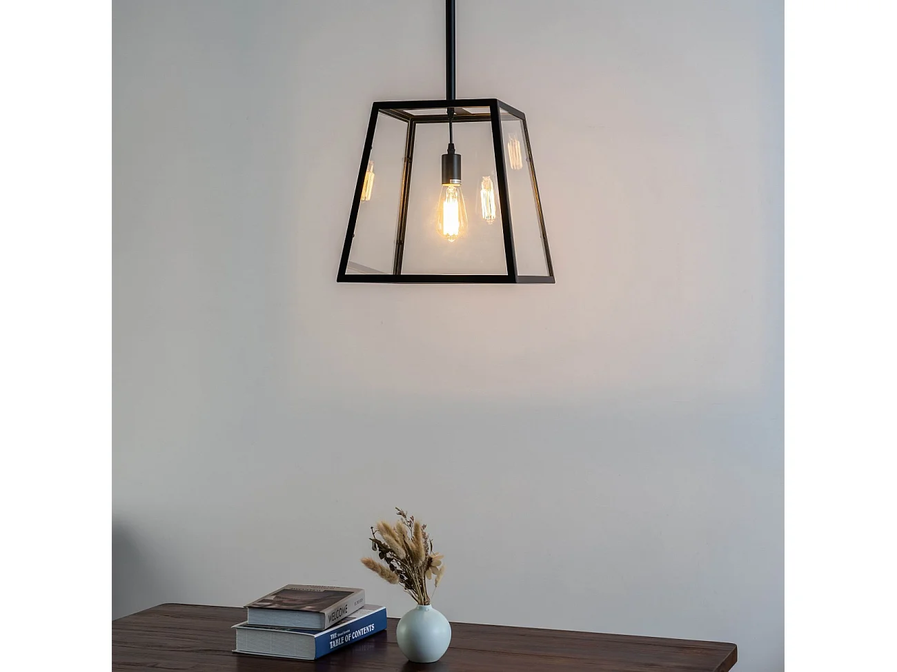 Grande Suspension industrielle en verre - Fresy