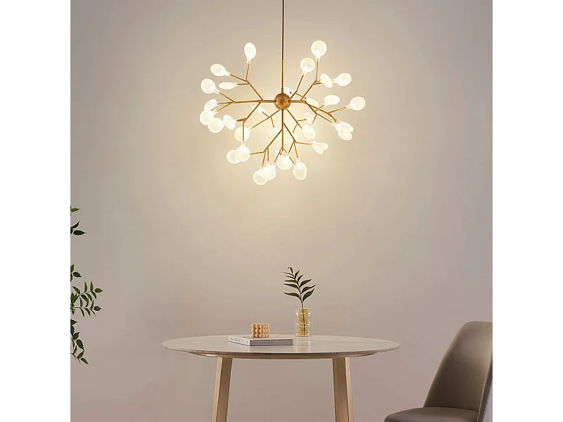 Suspension style branchage doré à 36 lumières - Arsinoe