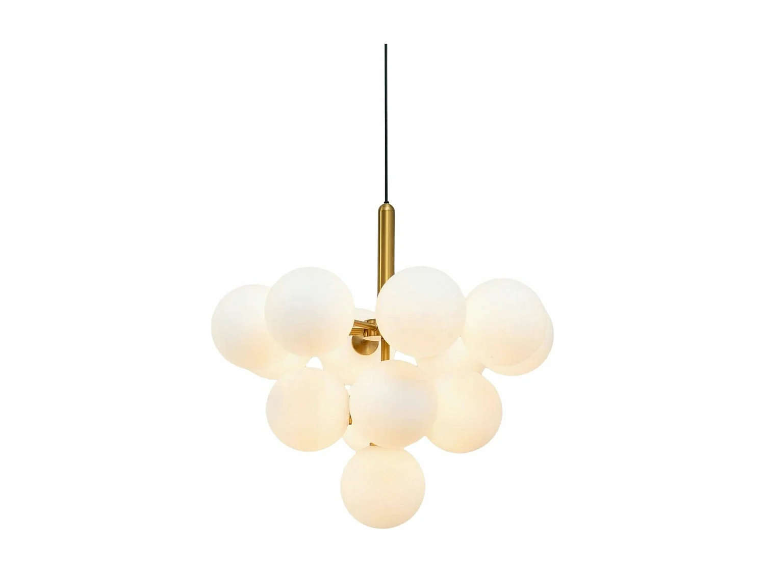 Suspension dorée à sphères blanches - Coretta