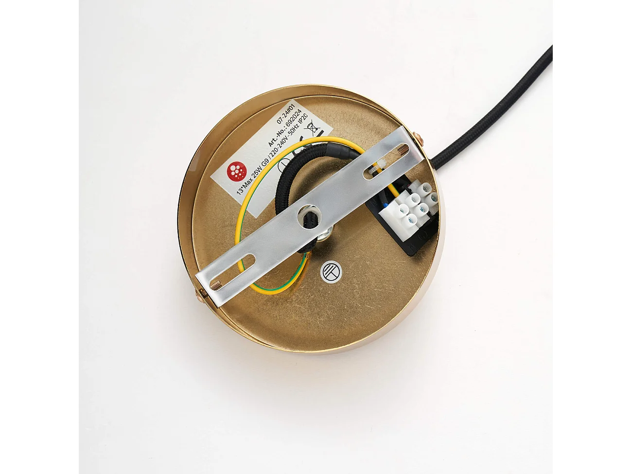 Suspension dorée à sphères blanches - Coretta