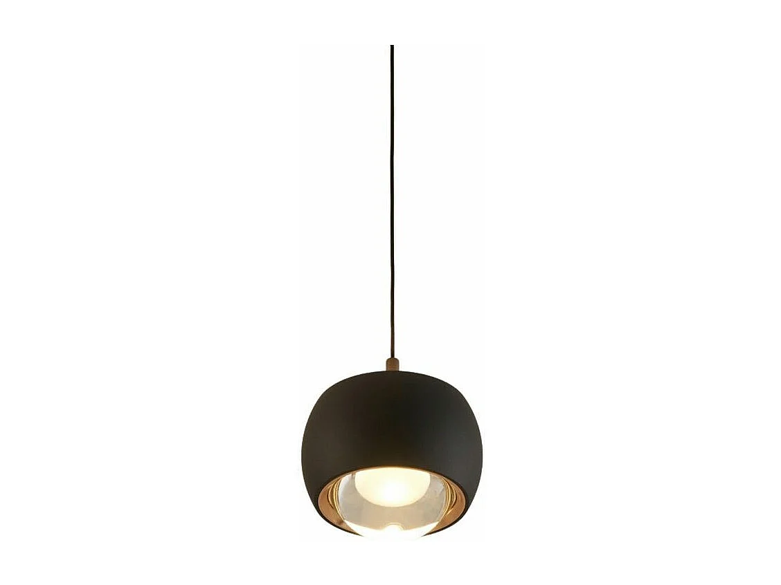 Petite suspension noire dimmable design sobre en métal - Finn