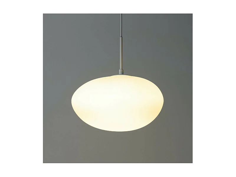 Suspension en verre blanc opalin - Veglia