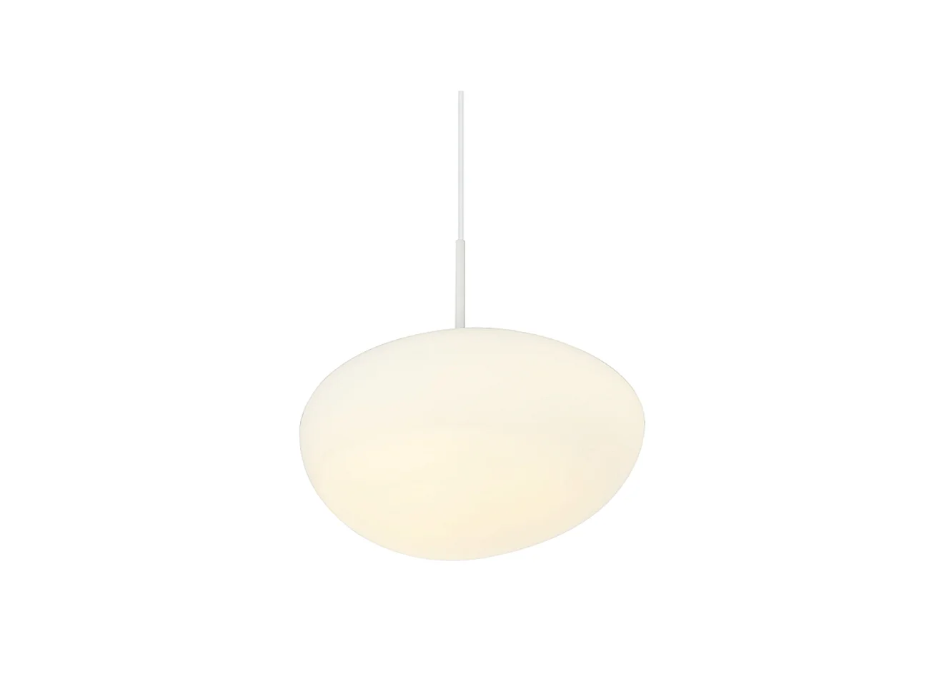 Suspension en verre blanc opalin - Veglia