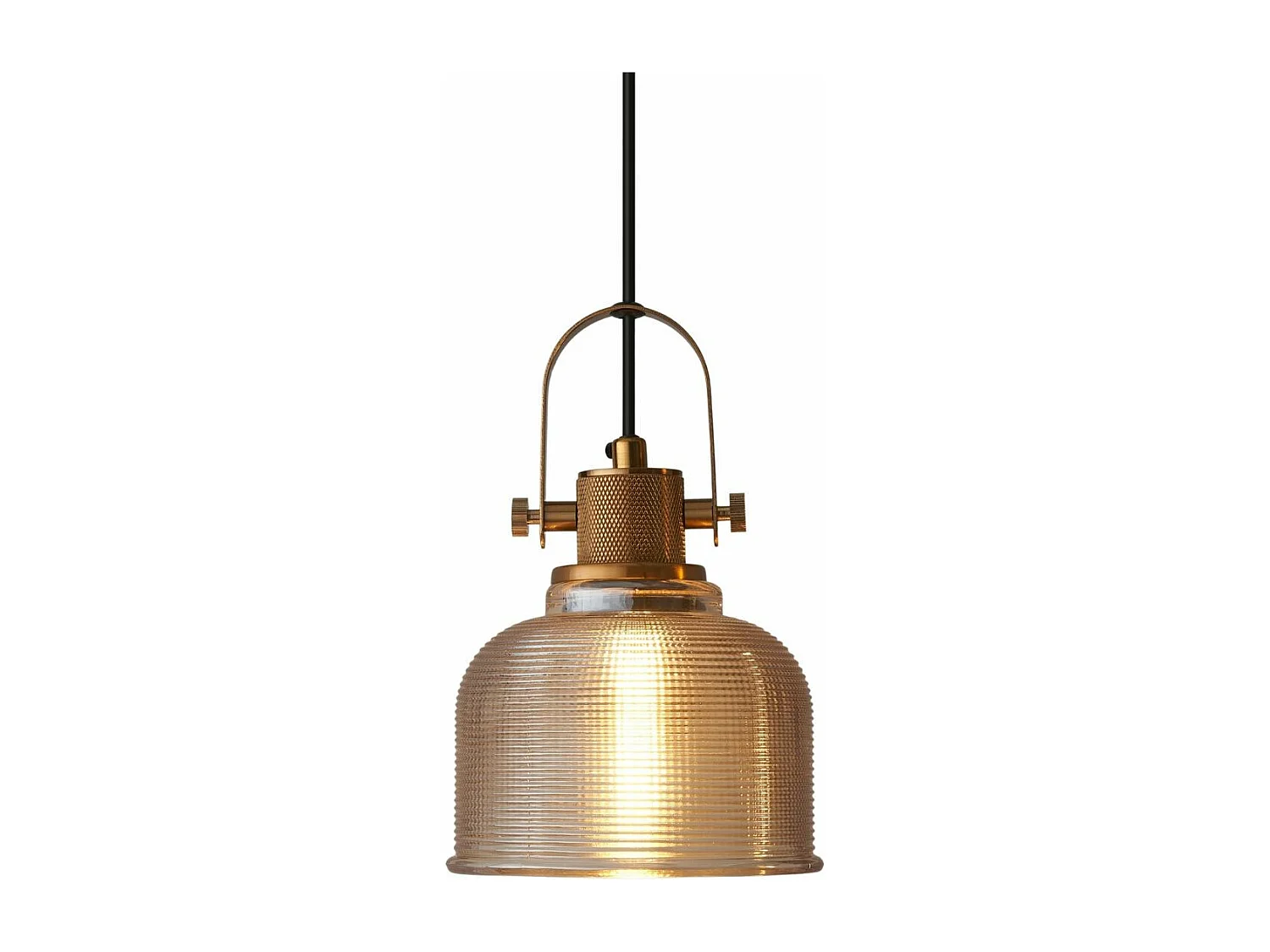 Suspension cloche verre ambré -  Vela