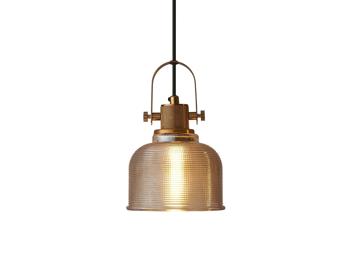Suspension cloche verre ambré -  Vela