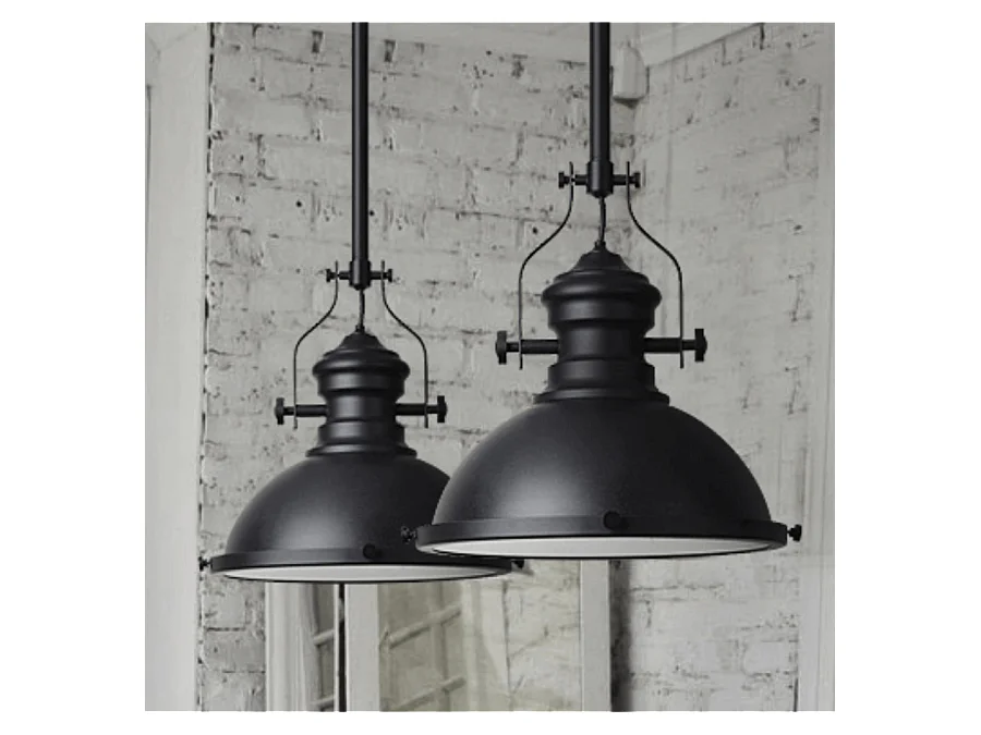 Suspension Industrielle Noire - Neris