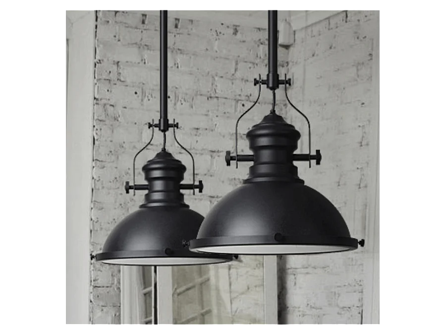 Suspension Industrielle Noire - Neris