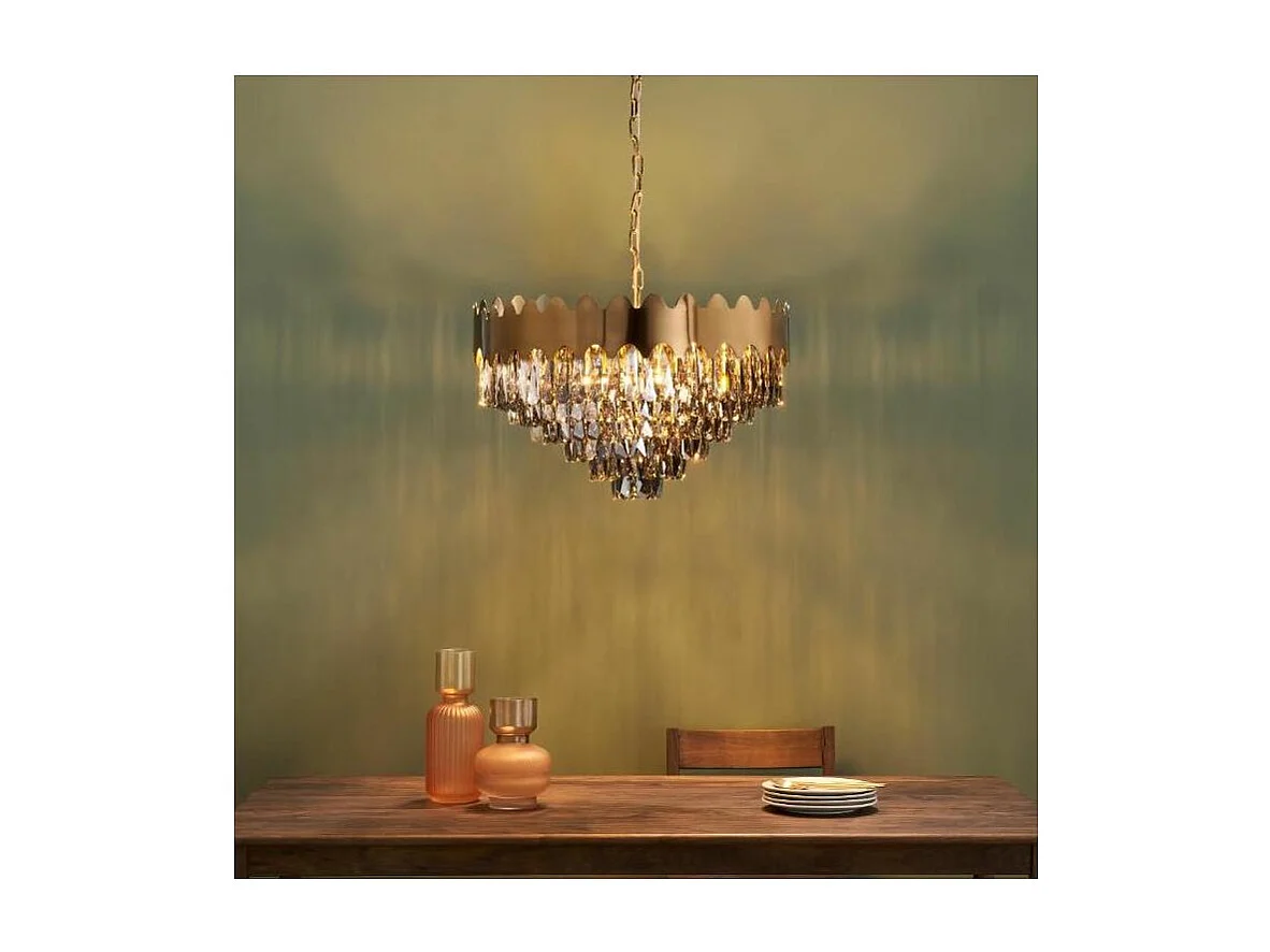 Lustre prestige cristal fumé 12 ampoules - Graziano