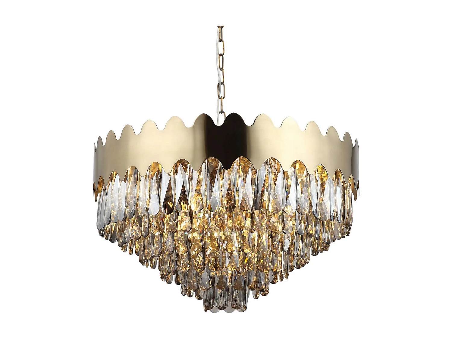 Lustre prestige cristal fumé 12 ampoules - Graziano