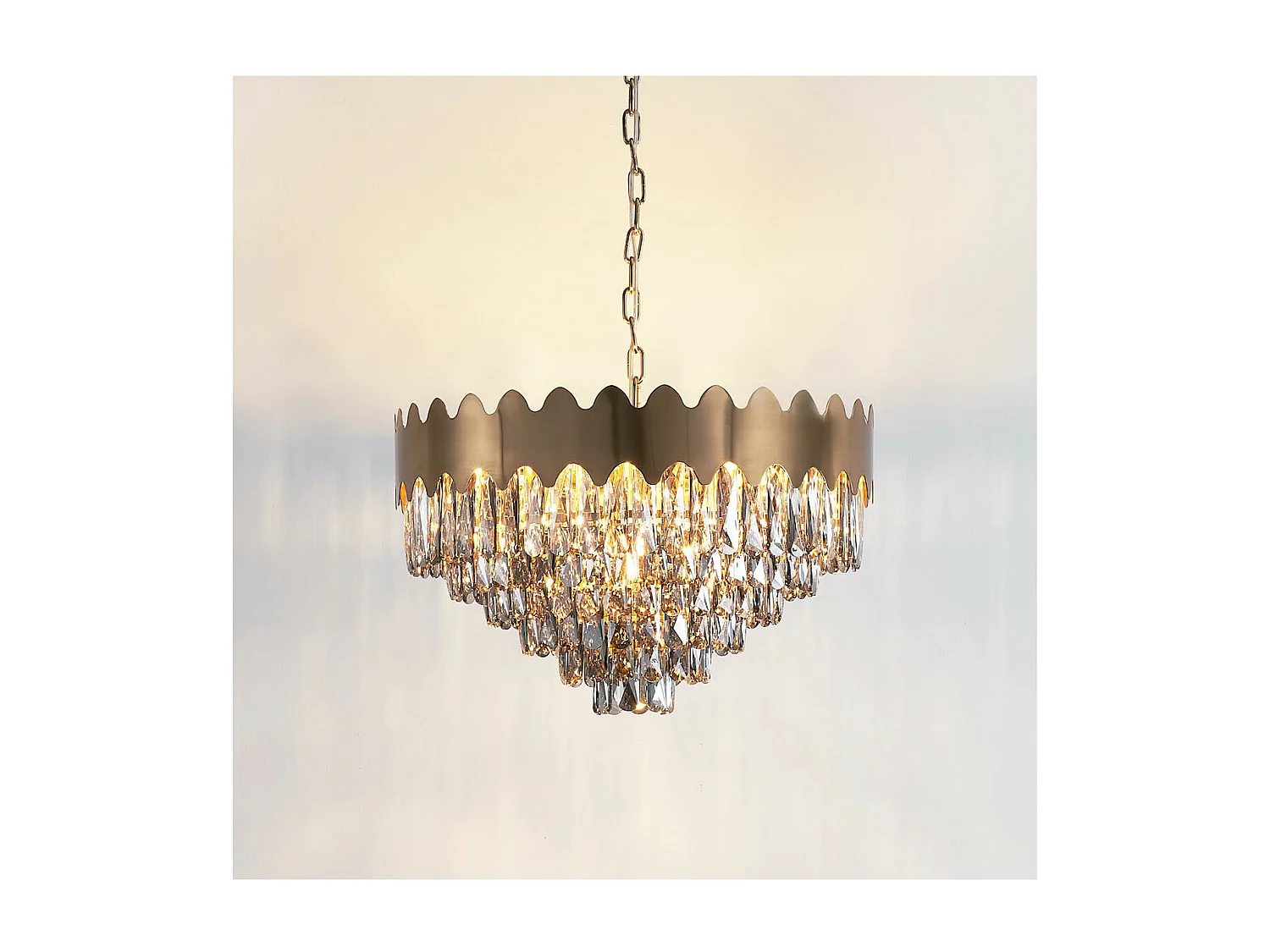 Lustre prestige cristal fumé 12 ampoules - Graziano